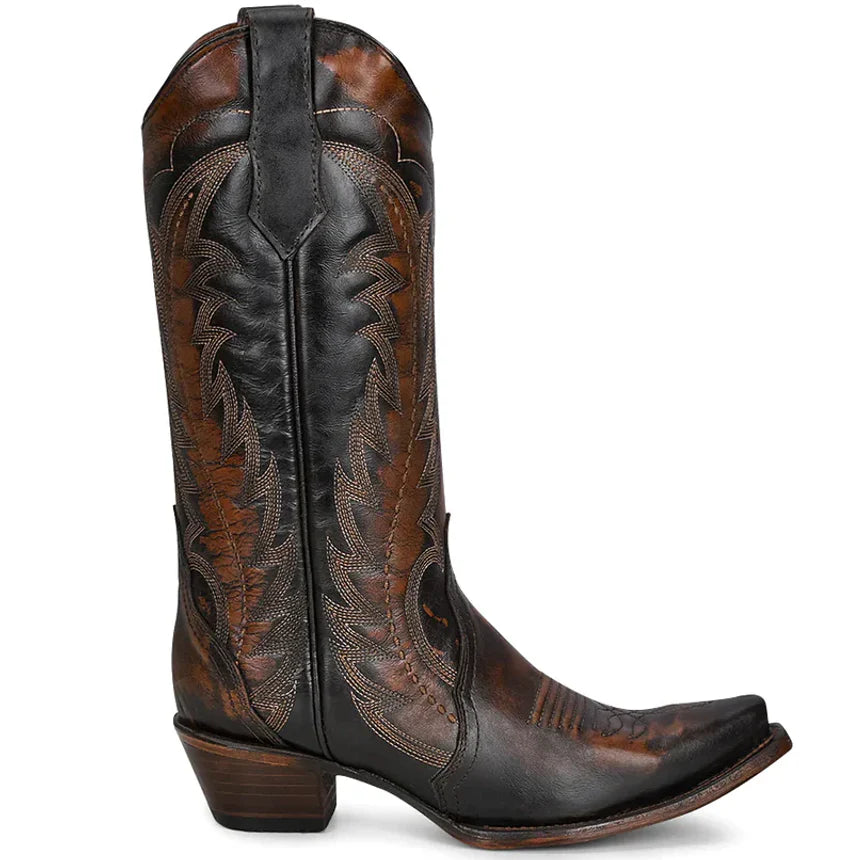 Circle G Women Brown Embroidery Triad Women's Boot L5872