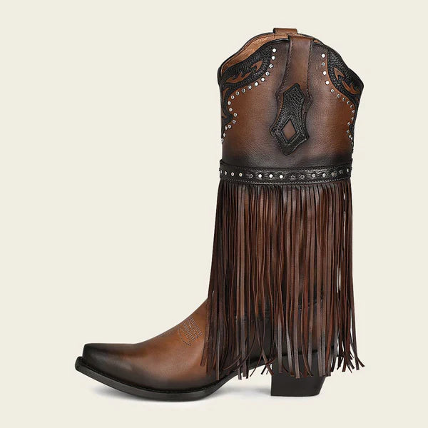 1GAXRS - Cuadra brown western cowgirl fringed leather boots for women Style No.: 1GAXRS