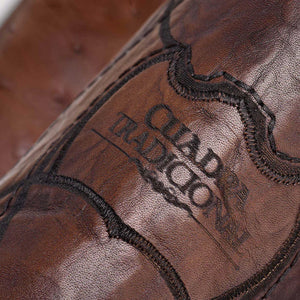 Cuadra Engraved brown exotic leather cowboy boots