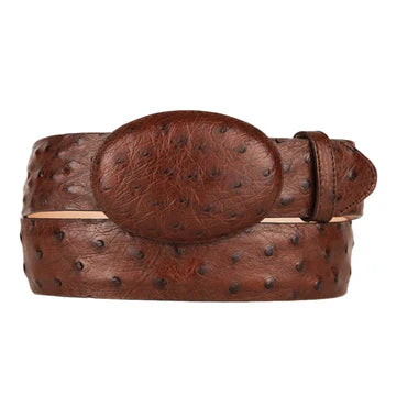 Los Altos - Men's Brown Ostrich Cowboy Belt