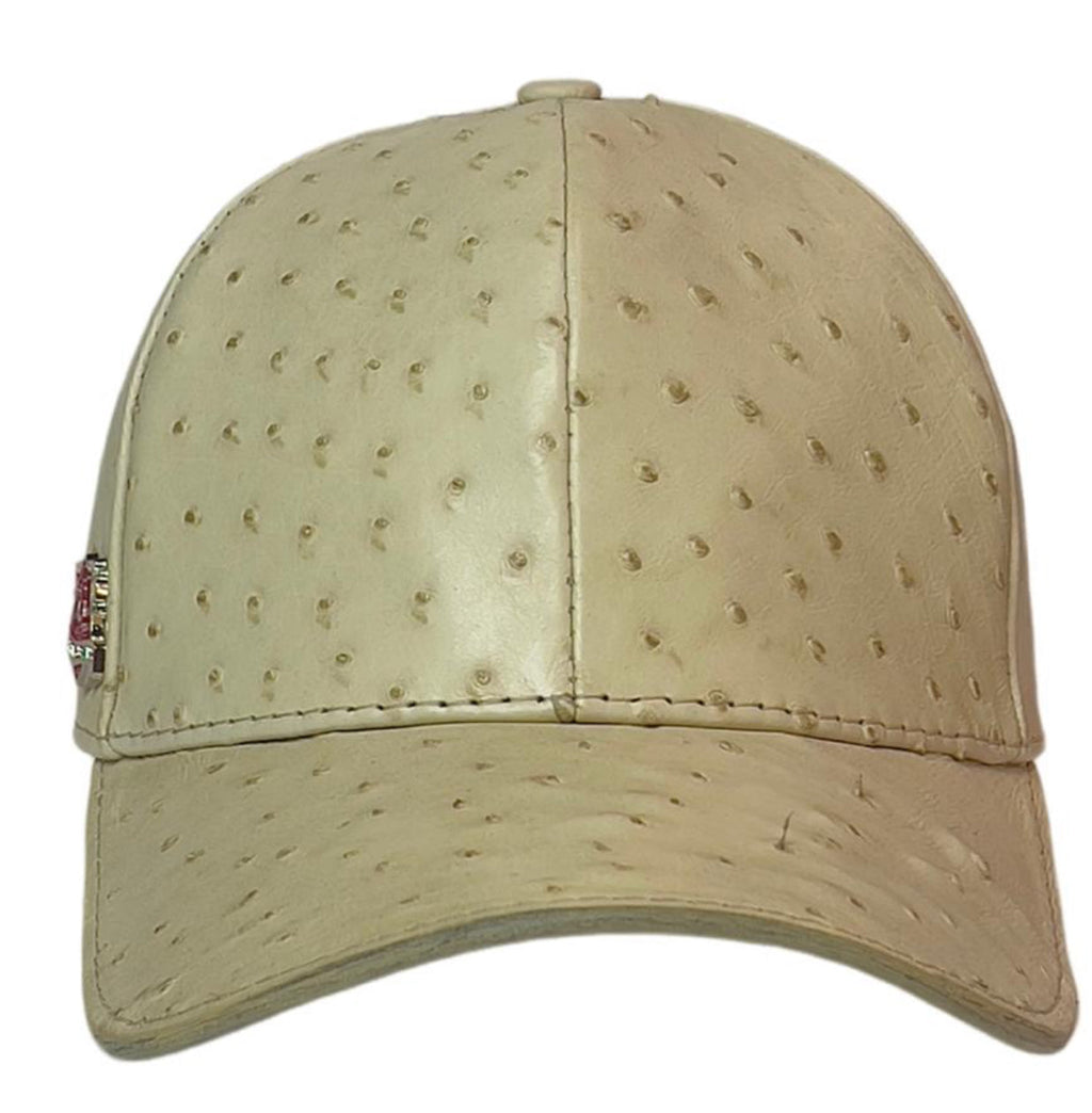 Gorra Original  Piel Avestruz  HUESO