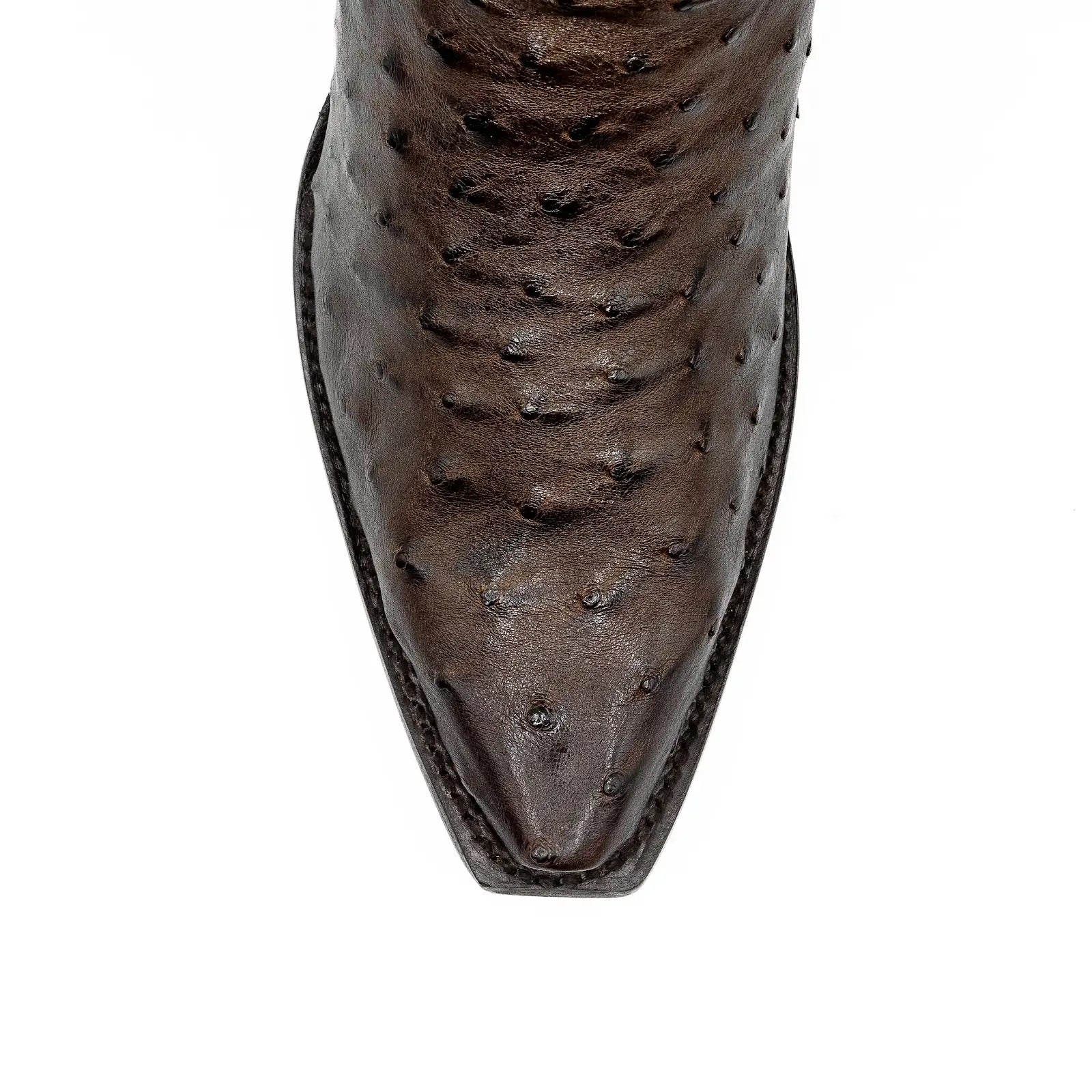 Wild West Boots - Men's Faded Brown Genuine Ostrich Snip Toe Boot - 294L0316