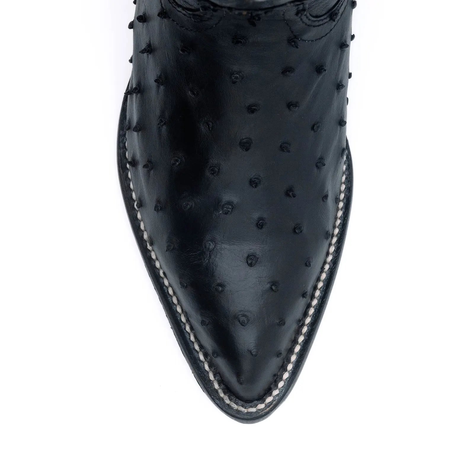 Wild West Boots – Men's 2990305 | J-Toe | Full Quill Ostrich Leather | Black | Cowboy Boot