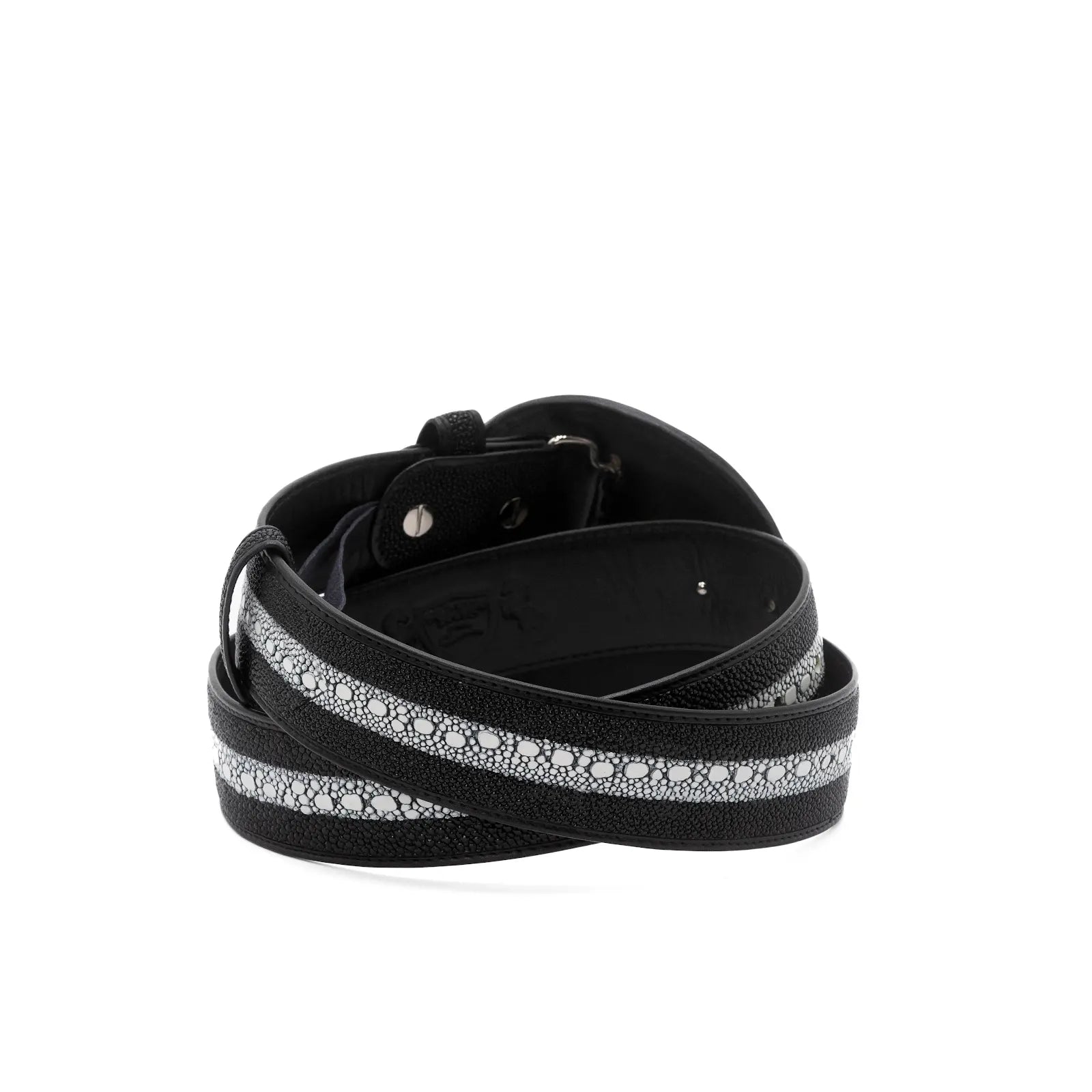 Wild West Boots – Men's 2C111405 | Full Pearl Stingray Leather | Black | Western Belt