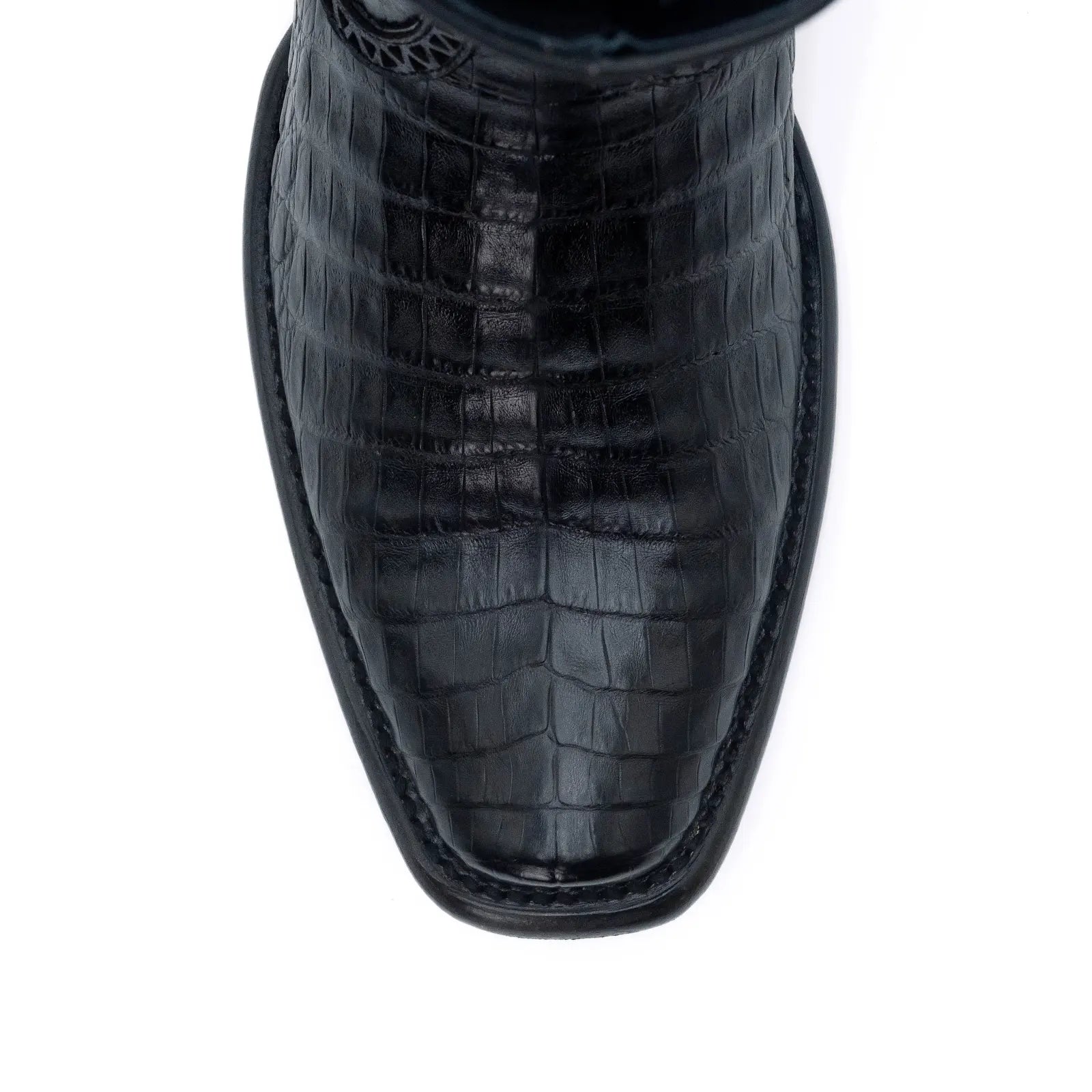 Wild West Boots – Men's 279B8205 | Dubai Toe | Caiman Belly Leather | Black | Short Boot