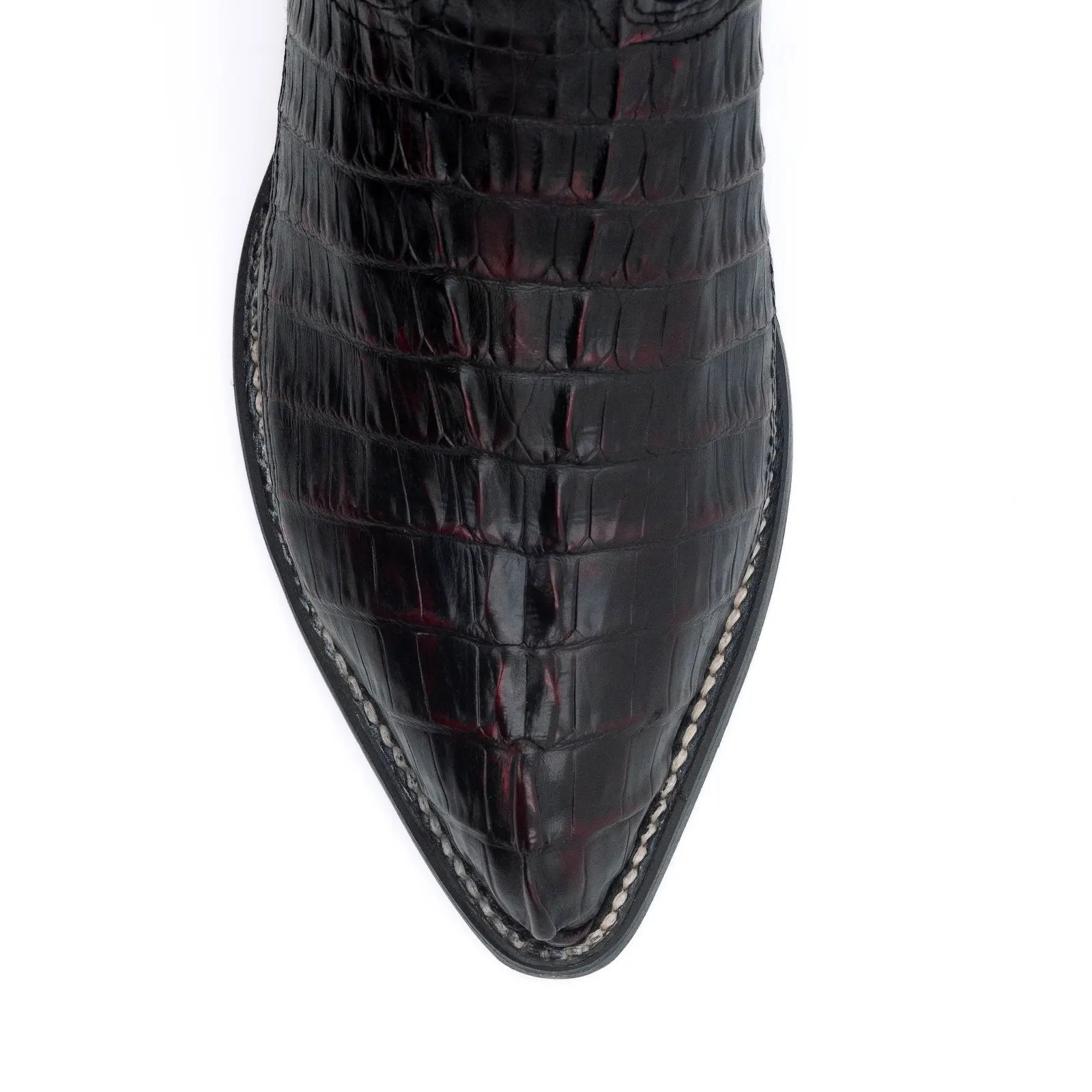 Wild West Boots – Men's 2990118 | J-Toe | Caiman Tail Leather | Black Cherry | Cowboy Boot