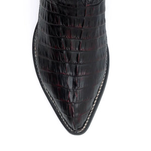 Wild West Boots – Men's 2990118 | J-Toe | Caiman Tail Leather | Black Cherry | Cowboy Boot