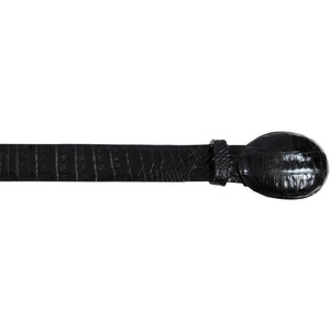 Black Caiman Belly Cowboy Belt