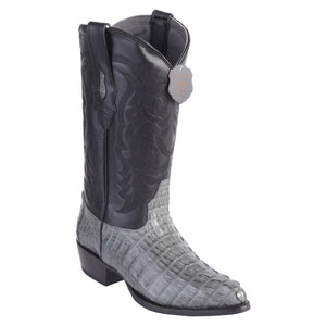 Los Altos Men's Grey Cayman Tail Western Boots J-Toe