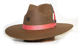 RRango Womens "Bella" Pinch Crown Wool Cowgirl Hat - Acorn