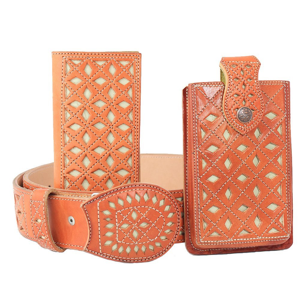 Cinto Charro Navajeado Miel - RR Western Wear, Cinto Charro Navajeado Miel